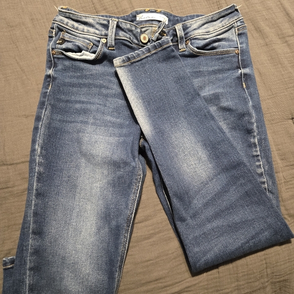 Kancan Blue Skinny Jeans with Vintage Distressed Look - Picture 6 of 6